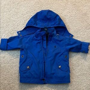 Polo Ralph Lauren fleece lined Royal Blue Hooded jacket